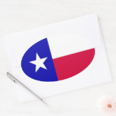 Sticker Ovale Drapeau du Texas (Enveloppe)