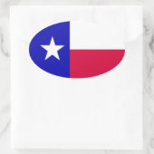 Sticker Ovale Drapeau du Texas (Sac)
