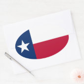 Sticker Ovale Drapeau du Texas (Enveloppe)