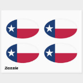 Sticker Ovale Drapeau du Texas (Feuille)