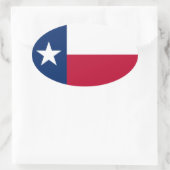 Sticker Ovale Drapeau du Texas (Sac)