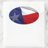 Sticker Ovale Drapeau du Texas Pop Art (Sac)
