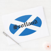 Sticker Ovale Drapeau écossais (Enveloppe)