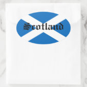Sticker Ovale Drapeau écossais (Sac)