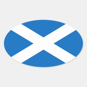Sticker Ovale Drapeau écossais