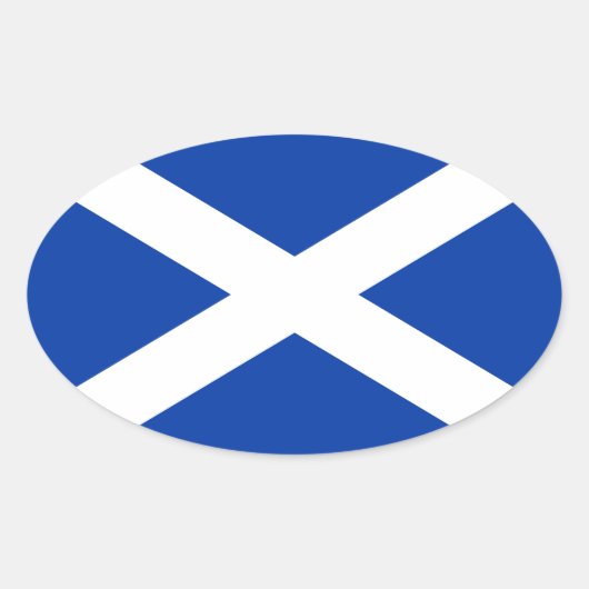 Sticker Ovale Drapeau écossais - Image de haute qualité (Devant)