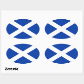 Sticker Ovale Drapeau écossais - Image de haute qualité (Feuille)
