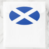 Sticker Ovale Drapeau écossais - Image de haute qualité (Sac)