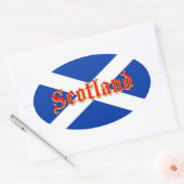 Sticker Ovale Drapeau écossais - Image de haute qualité (Enveloppe)