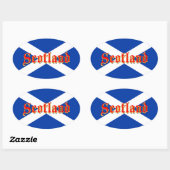 Sticker Ovale Drapeau écossais - Image de haute qualité (Feuille)