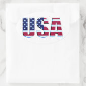Sticker Ovale Drapeau États-Unis (Sac)