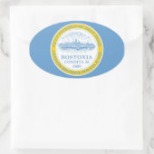 Sticker Ovale Drapeau FOUR Boston (Sac)