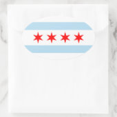 Sticker Ovale Drapeau FOUR Chicago (Sac)