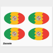 Sticker Ovale Drapeau FOUR Los Angeles (Feuille)