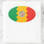 Sticker Ovale Drapeau FOUR Los Angeles (Sac)