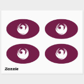 Sticker Ovale Drapeau FOUR Phoenix (Feuille)