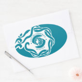 Sticker Ovale Drapeau FOUR Seattle (Enveloppe)