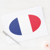 Sticker Ovale Drapeau français (Enveloppe)