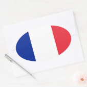 Sticker Ovale Drapeau français (Enveloppe)