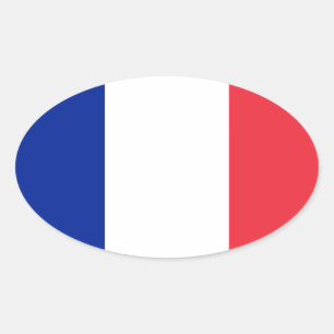 Sticker Ovale Drapeau français