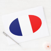 Sticker Ovale Drapeau français (Enveloppe)