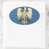 Sticker Ovale Drapeau Friuli-Venezia Giulia (Italie) (Sac)