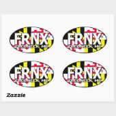 Sticker Ovale Drapeau FRNX Maryland (Feuille)