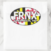 Sticker Ovale Drapeau FRNX Maryland (Sac)