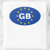 Sticker Ovale Drapeau "GB" de l'Union européenne (Sac)