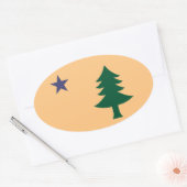 Sticker Ovale Drapeau historique du Maine (1901-1909) (Enveloppe)