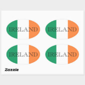 Sticker Ovale Drapeau irlandais stkcn (Feuille)