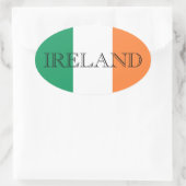 Sticker Ovale Drapeau irlandais stkcn (Sac)