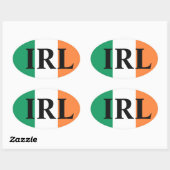Sticker Ovale Drapeau irlandais stkcnt (Feuille)