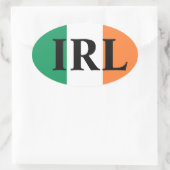 Sticker Ovale Drapeau irlandais stkcnt (Sac)