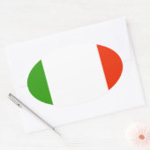 Sticker Ovale Drapeau Italie (Enveloppe)