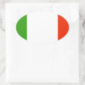 Sticker Ovale Drapeau Italie (Sac)