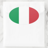 Sticker Ovale Drapeau italien (Sac)