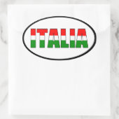 Sticker Ovale Drapeau italien (Sac)