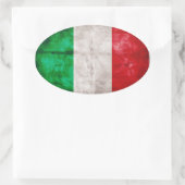 Sticker Ovale Drapeau italien (Sac)