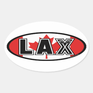 Sticker Ovale Drapeau Lacrosse Canada