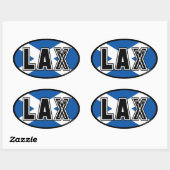 Sticker Ovale Drapeau Lacrosse Scottland Lax (Feuille)