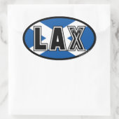 Sticker Ovale Drapeau Lacrosse Scottland Lax (Sac)