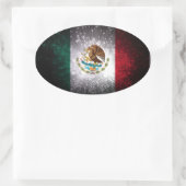 Sticker Ovale Drapeau mexicain (Sac)