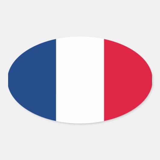 Sticker Ovale Drapeau national (Devant)