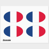 Sticker Ovale Drapeau national (Feuille)