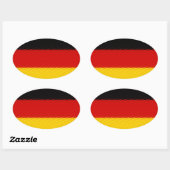 Sticker Ovale Drapeau national d'Allemagne (Feuille)
