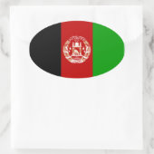 Sticker Ovale Drapeau national de l'Afghanistan (Sac)