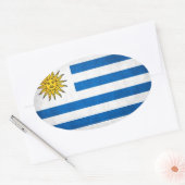 Sticker Ovale Drapeau national de l'Uruguay (Enveloppe)