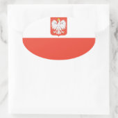 Sticker Ovale Drapeau national de Pologne (Sac)