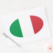 Sticker Ovale Drapeau national d'Italie (Enveloppe)